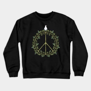 Peace symbol  with olive tree Crewneck Sweatshirt